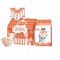 Kačių kraikas Kit Cat ECO SoyaClump, persikų kvapo, 7 l / 2,5 kg