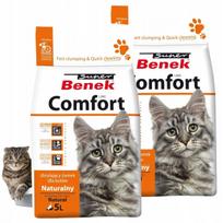 Kraikas katėms Super Benek Comfort Natural, bentonitinis, 2 x 5 l
