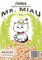 Medžio granulės katėms ir graužikams AKNA Mr. Miau, 30 l