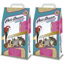 Medžio drožlių kraikas katėms ir graužikams Pets Dream, 2 x 7 l