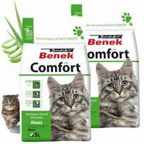 Bentonitinis kraikas katėms Super Benek Comfort Aloe Vera, 2 x 5 L