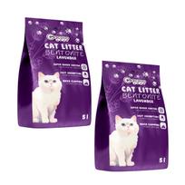 Katinų kraikas Gaczoo Compact, bentonitinis, su levandų kvapu, 2 x 5 l