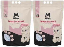Silikoninis kačių kraikas Miłek, antibakterinis, 2 x 3,8 l