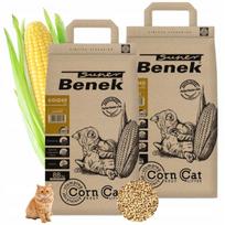 Kukurūzų kraikas katėms Super Benek Corn Cat Golden, bekvapis, 2 x 14 l