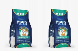 Katinų kraikas Jingo, bentonitinis, Marselio muilo kvapo, 2 x 5 l