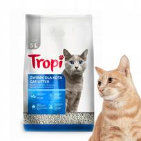 Kačių kraikas Tropi, stipriai susiformuojantis, bekvapis, bentonitinis, 5 l