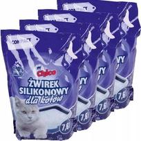 Katėms skirtos silikoninės kraiko granulės Chico Compact Natural, bekvapės, 4 x 7,6 l