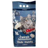 Katinų kraikas CHICO, bentonitinis, smulkios frakcijos, balta, gėlių kvapo, 5 l