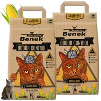 Kukurūzų kraikas katėms Super Benek Corn, kvapą neutralizuojantis, 2 x 10 l