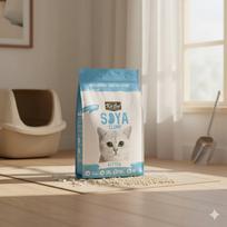 Kačių kraikas kačiukams Kit Cat Soya Clump su kūdikių pudros aromatu, 7 l