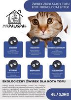 MyPawsPal susiformuojančios natūralios tofu kraikas katėms, 3 vnt.
