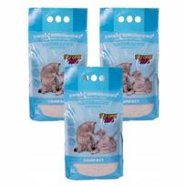 Katinų kraikas Bentonite Premium, smulkus, bekvapis, dulkes sulaikantis, 3 x 5 l