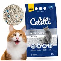 Kačių kraikas CALITTI Fresh White, 5 l, susiformuojantis, bentonitinis