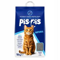 Bentonitinis kačių kraikas Pis-Pis, 10 kg, natūralus, be dulkių, susiformuojantis į gumulėlius
