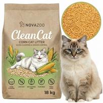 Kukurūzų kraikas katėms NOVAZOO, 18 kg, 30 l, sulimpantis, ekologiškas, CLEAN CAT, 25 l