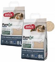 Kačių kraikas Zolux Purecat Premium Corn, augalinis, susiformuojantis, 2 x 8 l