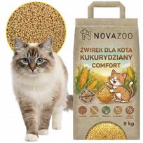 Kukurūzų kraikas katėms NOVAZOO, 9 kg (15 l), susiformuojantis, EKO, 25 l