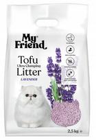 Kačių kraikas MY FRIEND TOFU, su levandų kvapu, 7,5 kg, be dulkių