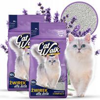 Kačių kraikas CatWalk Compact su levandų kvapu, 2 x 10 l