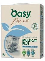 Kraikas katėms Oasy Mineral Pure Multicat Plus, 6 l, bentonitas