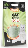 Kačių kraikas UniQ Pets Tofu su žaliosios arbatos kvapu, 6 l, ekologiškas, susiformuojantis į gumulėlius