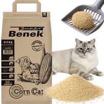 Kukurūzinis kraikas katėms Benek Corn Cat Ultra, 14 l, smulkios granulės