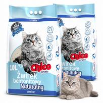 Katinų kraikas CHICO Compact, bentonitinis, smulkių granulių, 2 x 10 l