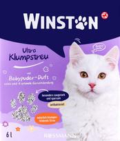Bentonito kraikas katėms WINSTON, kūdikių pudros kvapo, 6 l