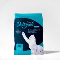 Silikoninis kačių kraikas „Delfinek“, bekvapis, nedulkantis, 5 l, D-54783
