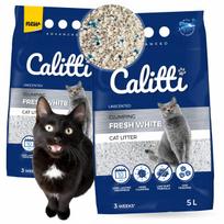 Kačių kraikas CALITTI Fresh White, sulimpantis, bentonitinis, 2 x 5 l