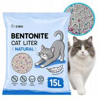 Bentonitinis kraikas katėms, 15 l, susiformuojančios gumulėliais, bekvapis, nedulkantis