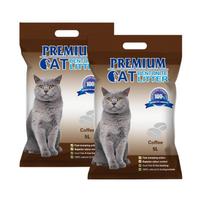 Katinų kraikas iš bentonito, susiformuojantis, Coffee for Cat, 10 l (2 x 5 l)