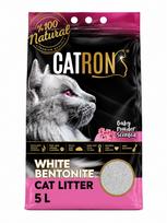 Kačių kraikas CATRON, baltasis bentonitas, kūdikių pudros kvapo, 5 l
