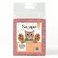 Katės kraikas SAGAPO tofu, 2,5 kg, su persikais, stipriai susikabinantis, ekologiškas