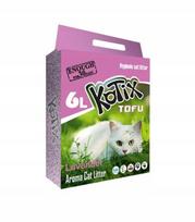 Kačių kraikas KOTIX TOFU, susiformuojantis, be dulkių, levandų kvapo, 6 l