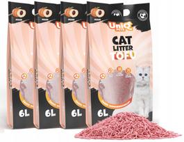Ekologiškos biologiškai skaidžios persikų kvapo tofu kraikas katėms 10 kg UniQ Pets