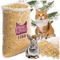 Medžio pjuvenų kraikas katėms, triušiams, jūrų kiaulytėms, 15 kg