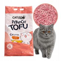 Katėms skirtos tofu kraikas CATIZOO, persikų kvapo, susiformuojantis, 6 l, 2,5 kg, be dulkių