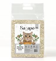 Katinų kraikas SAGAPO Super Clumping Tofu, ekologiškas, 2,5 kg