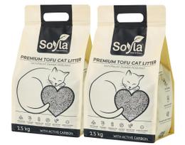 Kačių kraikas SOYLA Tofu su aktyviąja anglimi, 12 l, bekvapis, nedulka