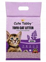 Kačių kraikas Tabby Vena Lavender Tofu, stipriai susiformuojantis, be dulkių