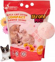 Silikoninis kačių kraikas Strong Pets, smulkus, su gėlių kvapu, 3,8 l