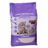 Katinų kraikas STRONG PETS, bentonitinis, levandų kvapo, 20 l