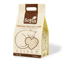 Kačių kraikas SOYLA Tofu, 6 l, sušokantis, bekvapis, 1,5 mm granulės