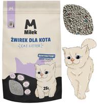 Bentonitinis kačių kraikas Miłek, 25 l, su levandų kvapu, susiformuojantis, natūralus