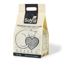 Katės kraikas SOYLA tofu su aktyvinta anglimi, 6 l, bekvapis, nekeliantis dulkių