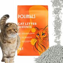 Katinų kraikas Polymals Bentonitinė, smulki frakcija, 25 l