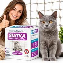 Balkono tinklas katėms Linarem Siatkisieci Premium, 8x3 m, 110 g