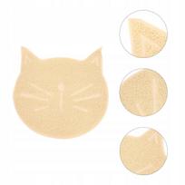 Katinuko formos smėlio kilimėlis katėms, PVC, smėlio spalvos