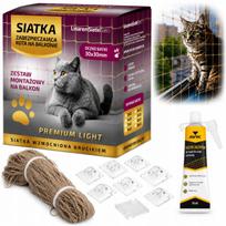 Katės apsauginis balkono tinklas 6x3 m, sustiprintas, UV atsparus, montuojamas be gręžimo